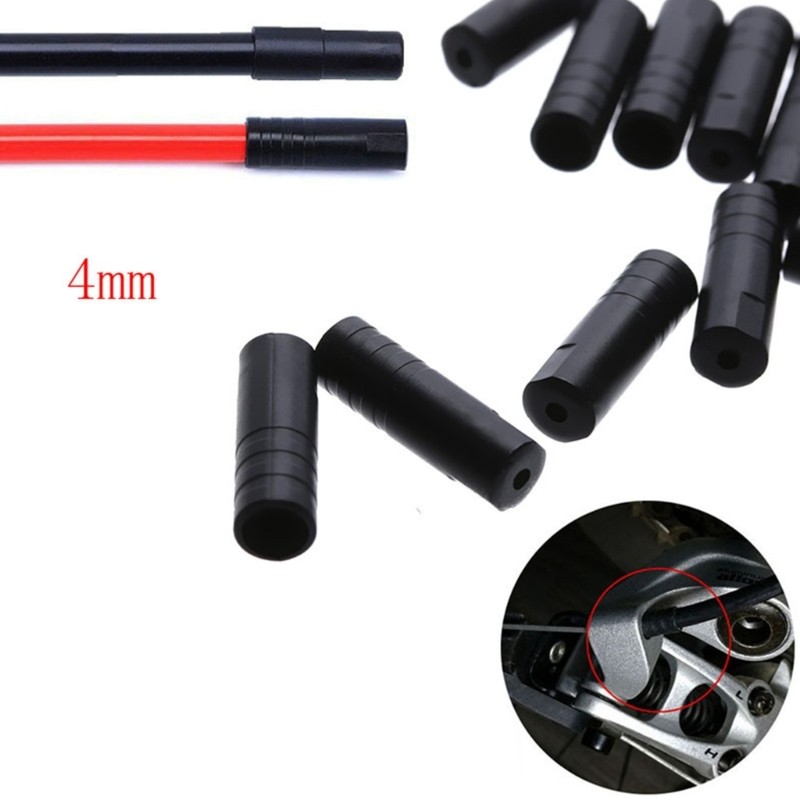 100Pcs 4/5mm Bike Derailleur Shifts and Brake Wire Cable Housing Ferrule End Cap