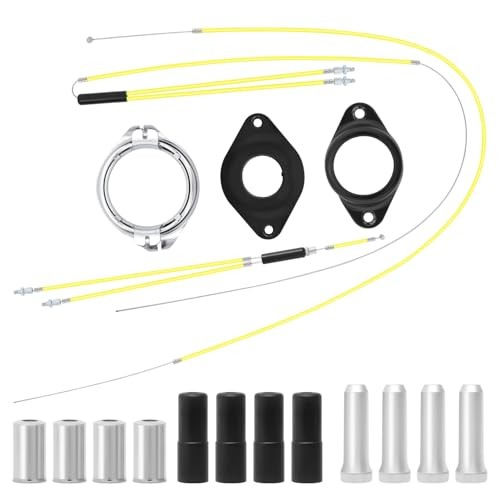 BMX Bike Gyro Brake Cables Front+Rear (Upper+Lower) with Spinner Rotor