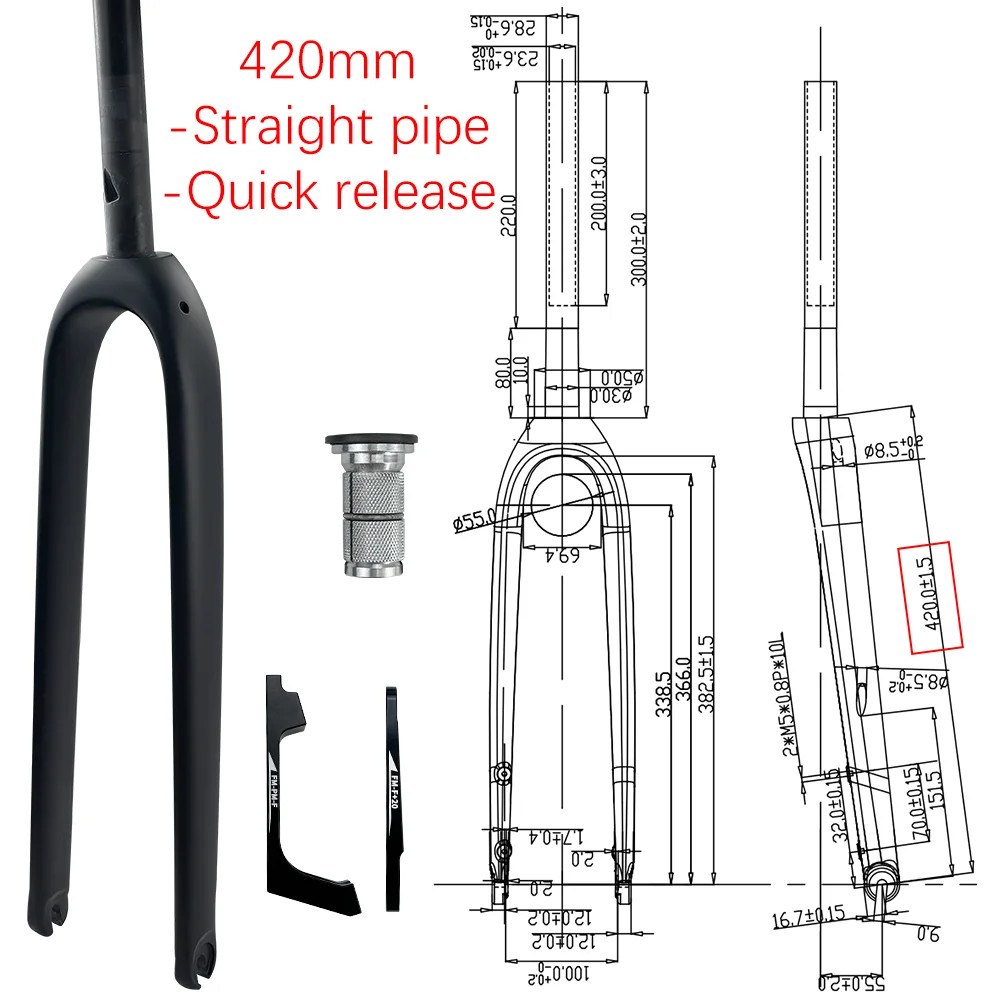 Carbon Internal Cable Disc Brake Front Fork Gravel/Mountain/Road Bike Frok