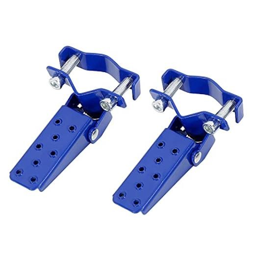 1 Pair 8mm Stainless Steel Universal Motorcycle Folding Rearsets Rear Blue