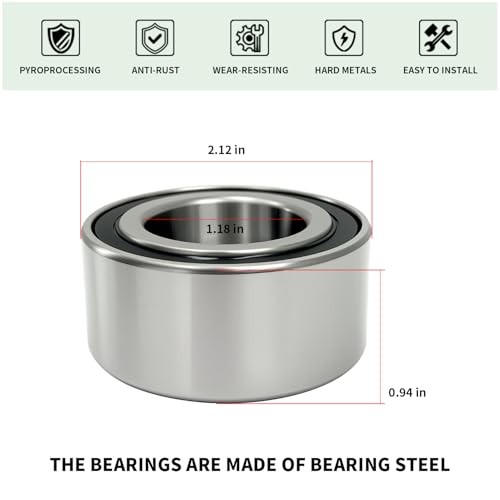 Front Wheel Bearings & Seals Kit for Foreman 450 500 400 Rincon 680 650