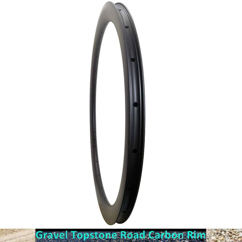 700C Gravel Bike Carbon Rim 50mm Deep 28mm Wide Disc/V Brake Tubeless Clincher