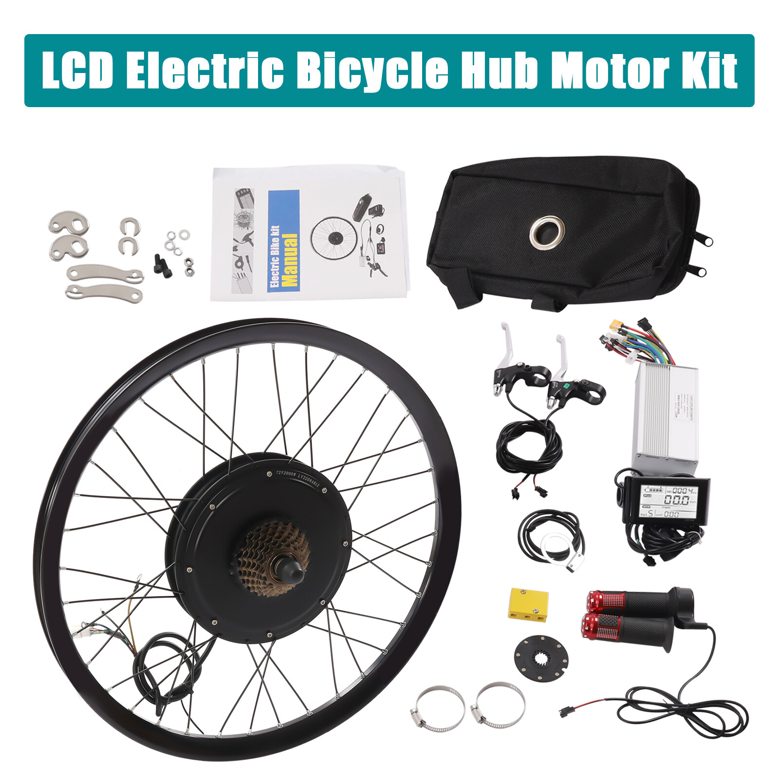 72V 2000W Electric Bicycle E-Bike 29inch Rear Wheel Motor Conversion Kit 560rpm
