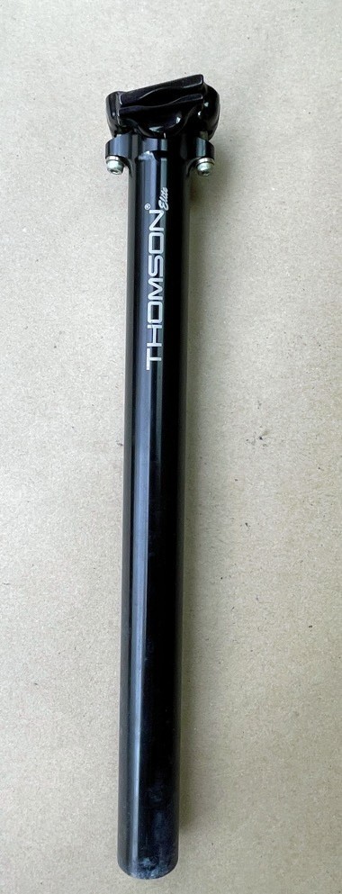 Black Thomson Elite Zero Setback Seatpost SP-E128 30.9x367mm
