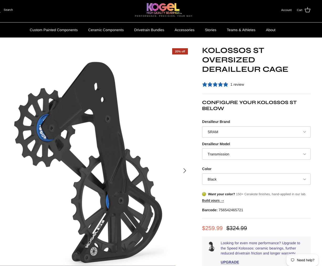 Kogel Bearings Kolossos OSPW Purple SRAM Transmission 12/13 spd