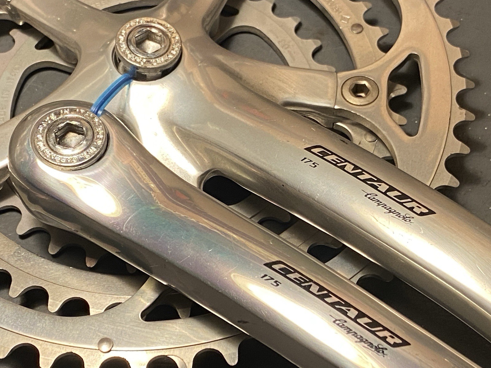 Vintage NOS Campagnolo Centaur Triple Crankset 9 Speed 175mm 50/40/30t