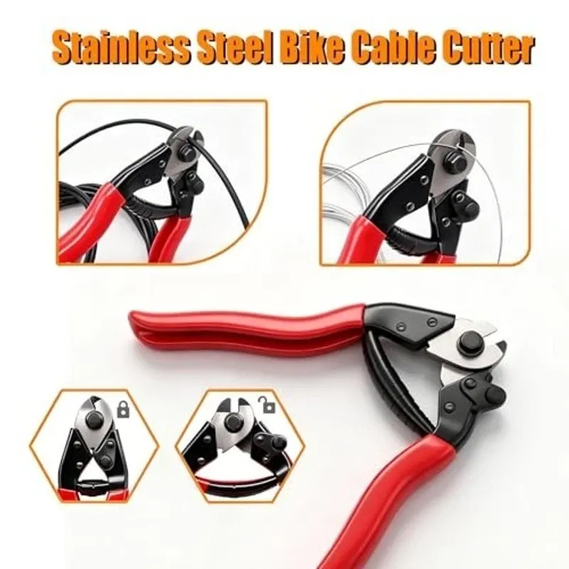107PCS Stainless Steel Bike Cable Kit – Brake & Shift Cables, Cutters, Caps & O-