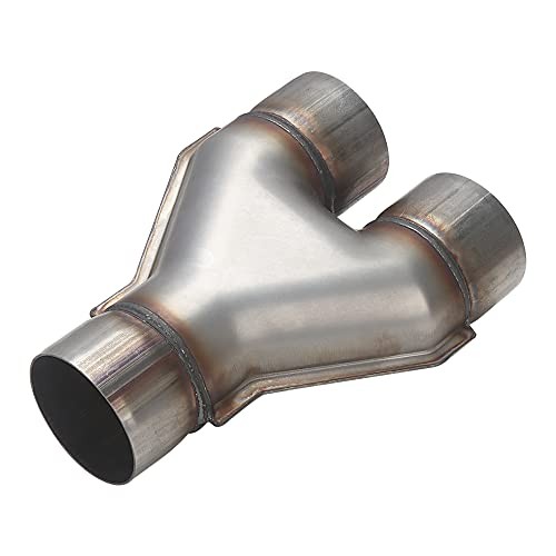 Exhaust 3″ Inlet, Stainless Steel 10″ Long Dual 3″ 3.0inch 10″Long Wide Y Pipe