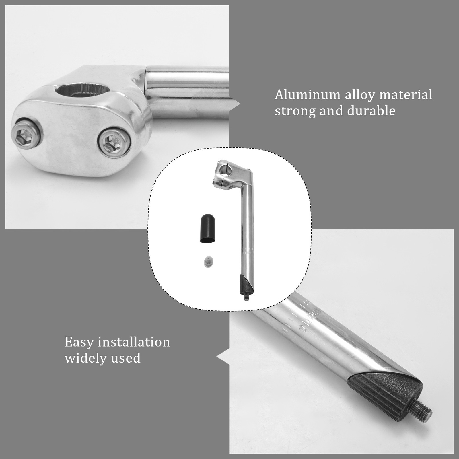 22.2MM Bike Quill Stem, BMX Quill Stem Bike Handlebar Stem Riser Parts MTB5331
