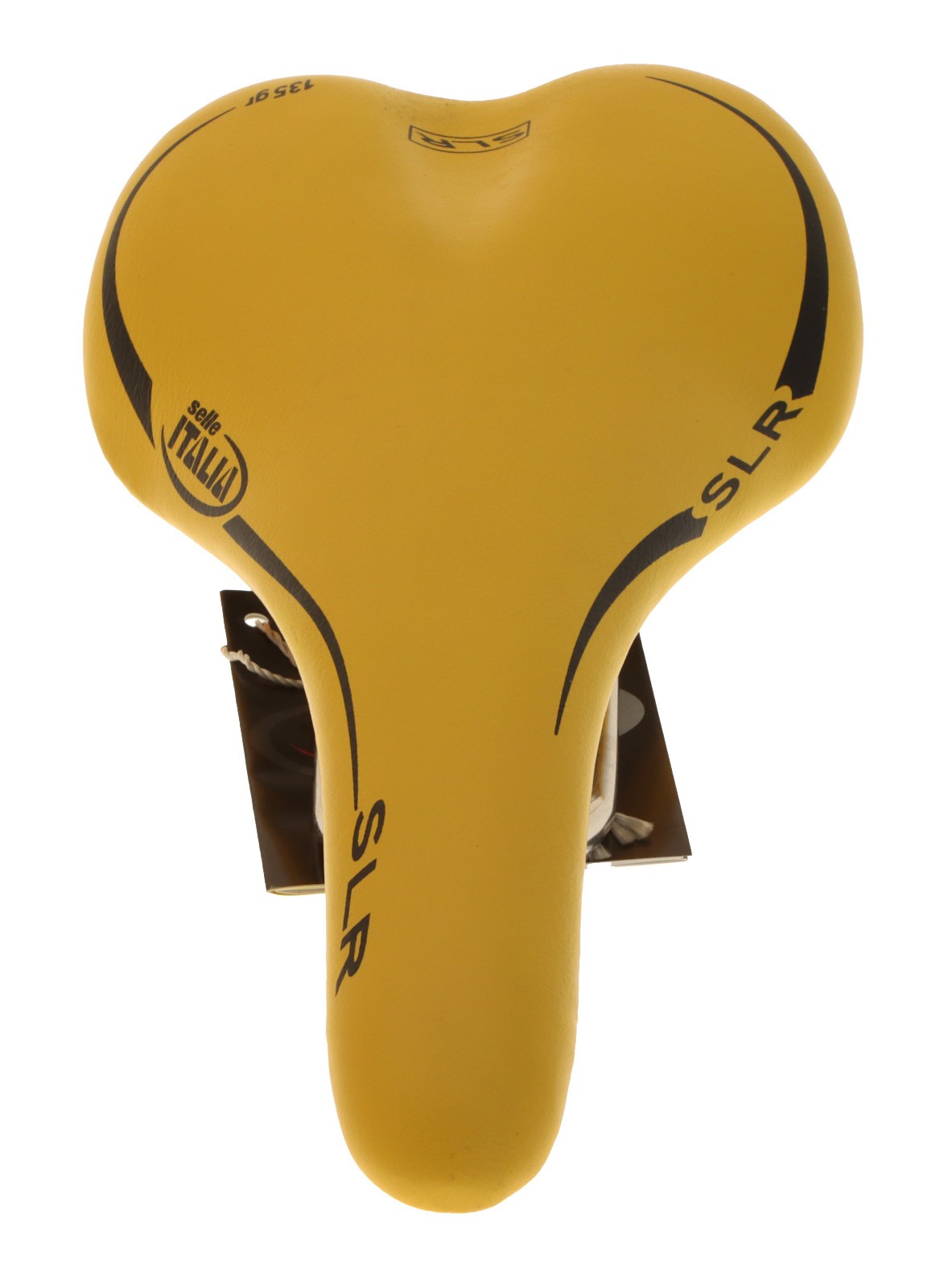 Selle Italia SLR Saddle Carbon Fiber Titanium Rails Yellow Leather NIB NOS NEW