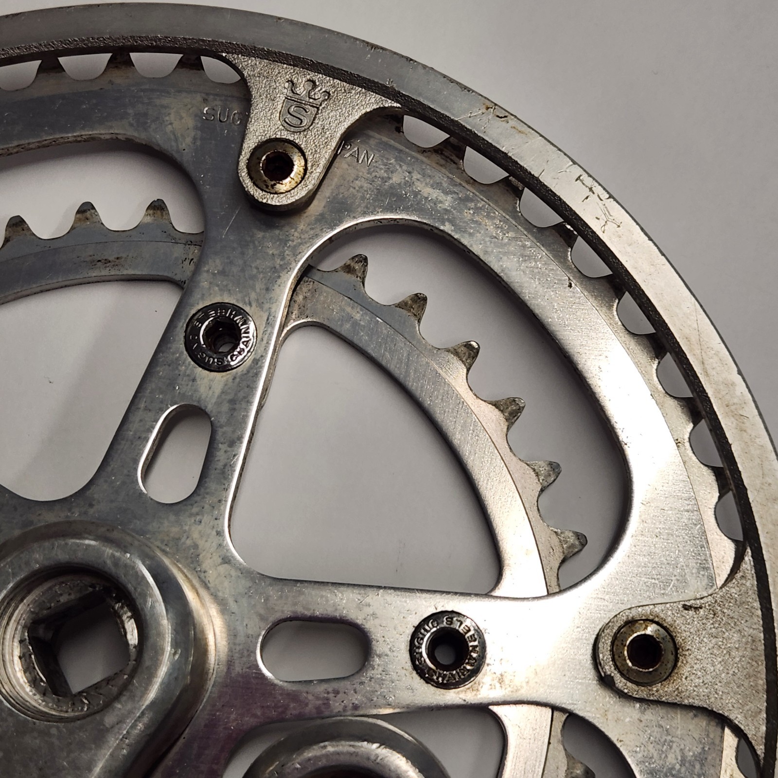 Vintage Sugino Super Maxy Crankset – 52/42 Road Tour Crank 170mm Arms Japan