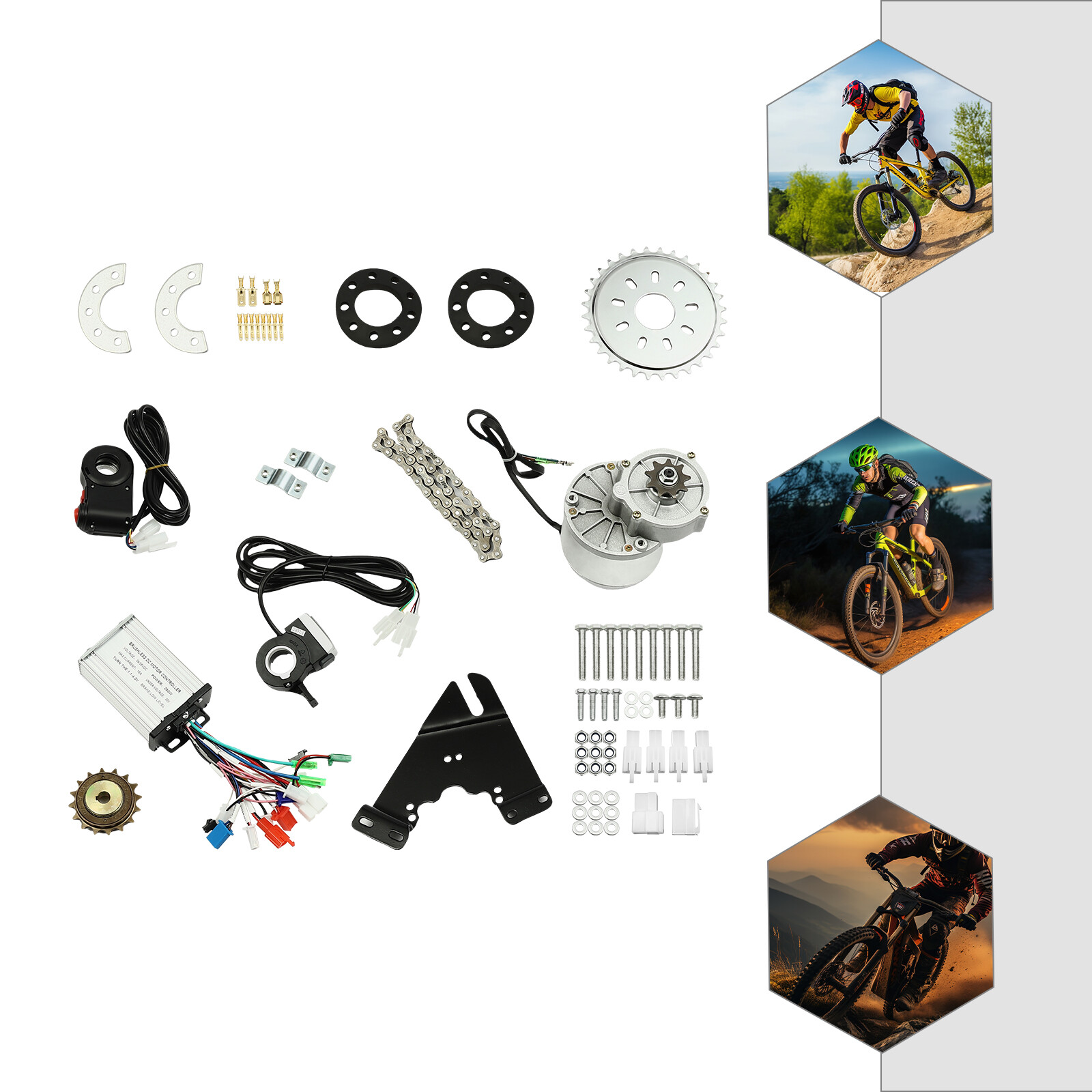 Electric Bicycle Motor Kit Electric Bike Conversion Conversion Installation Kit