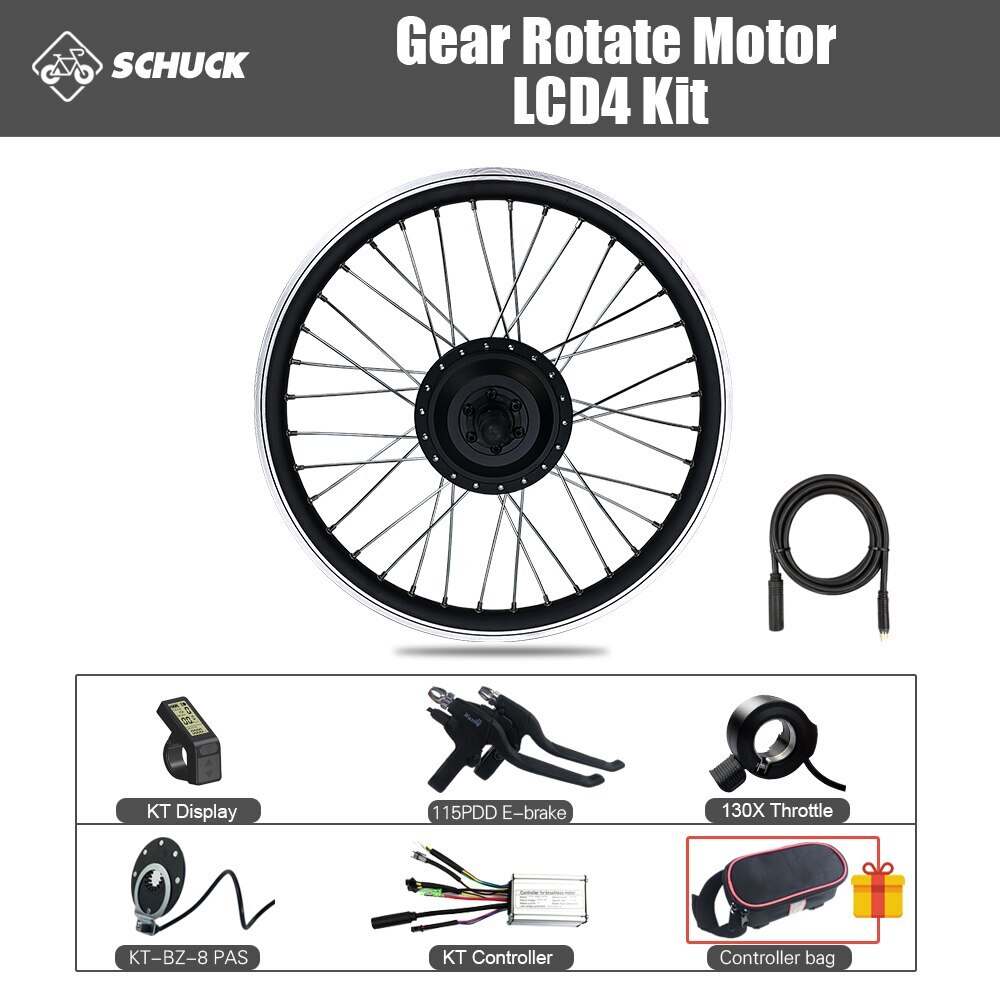 Electric Bicycle Gear Rear Rotate Motor Conversion Kit 36V/48V 250W 350W 500W