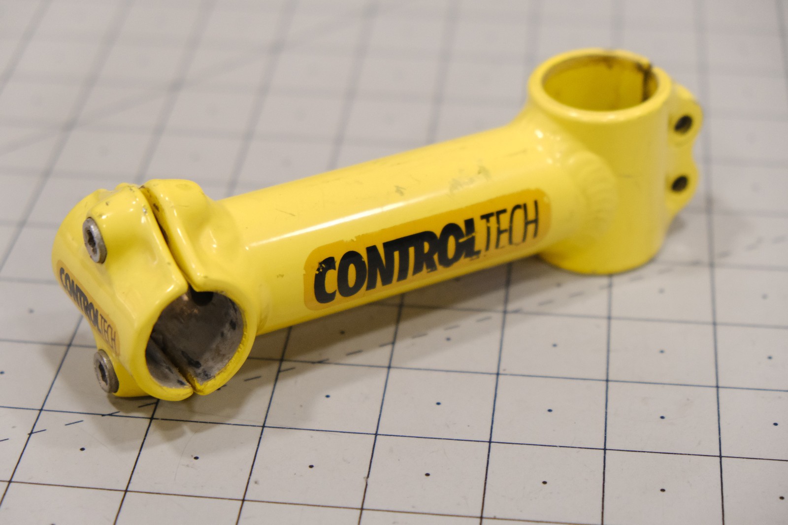 Vintage ControlTech Threadless Bike Stem 25.4x120mm Yellow
