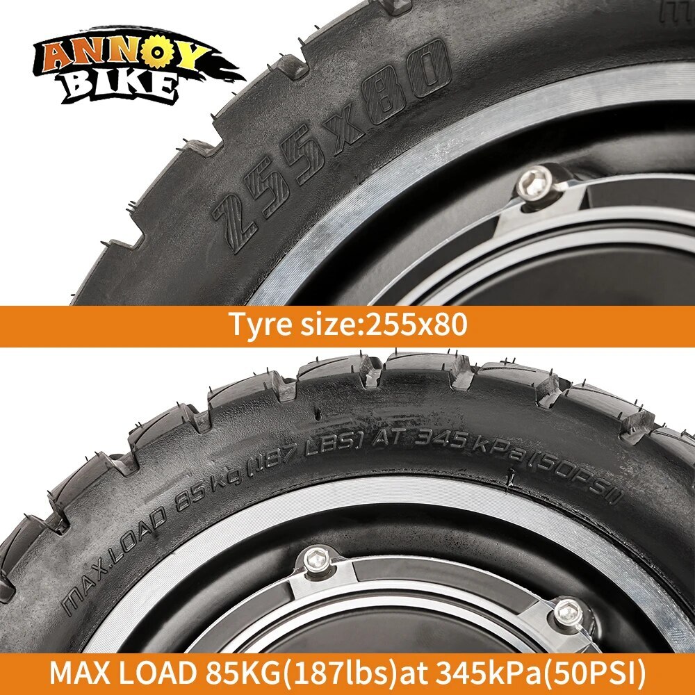 10 inch Hub Motor Kit 48v-60v 1000w 1200w 1500w Off-road Tire 30A Controller Set