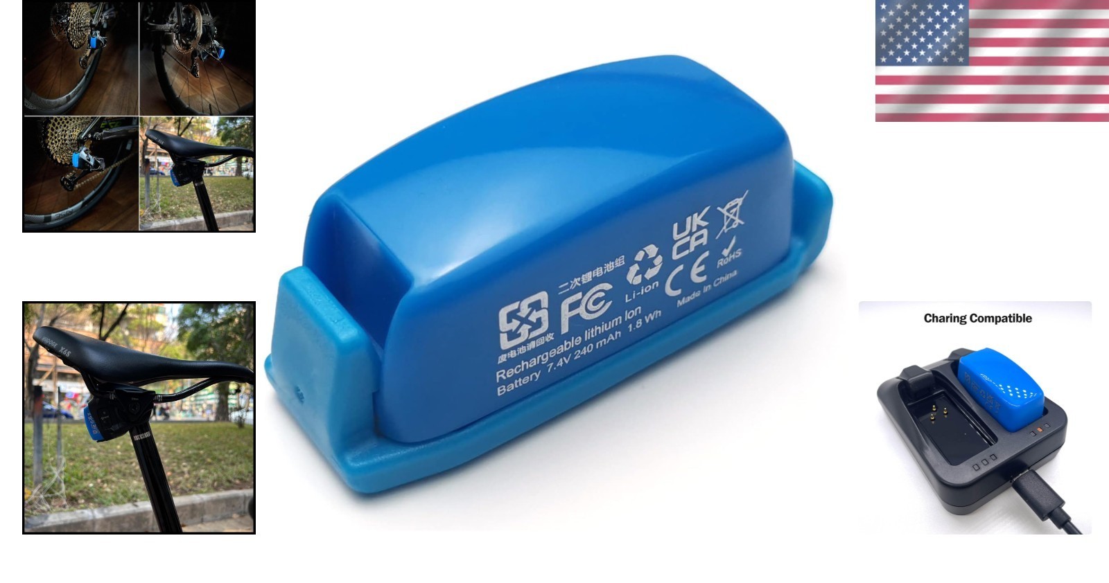 Lightweight 240mAh Blue Battery For SRAM AXS Red eTap GX Eagle Derailleur