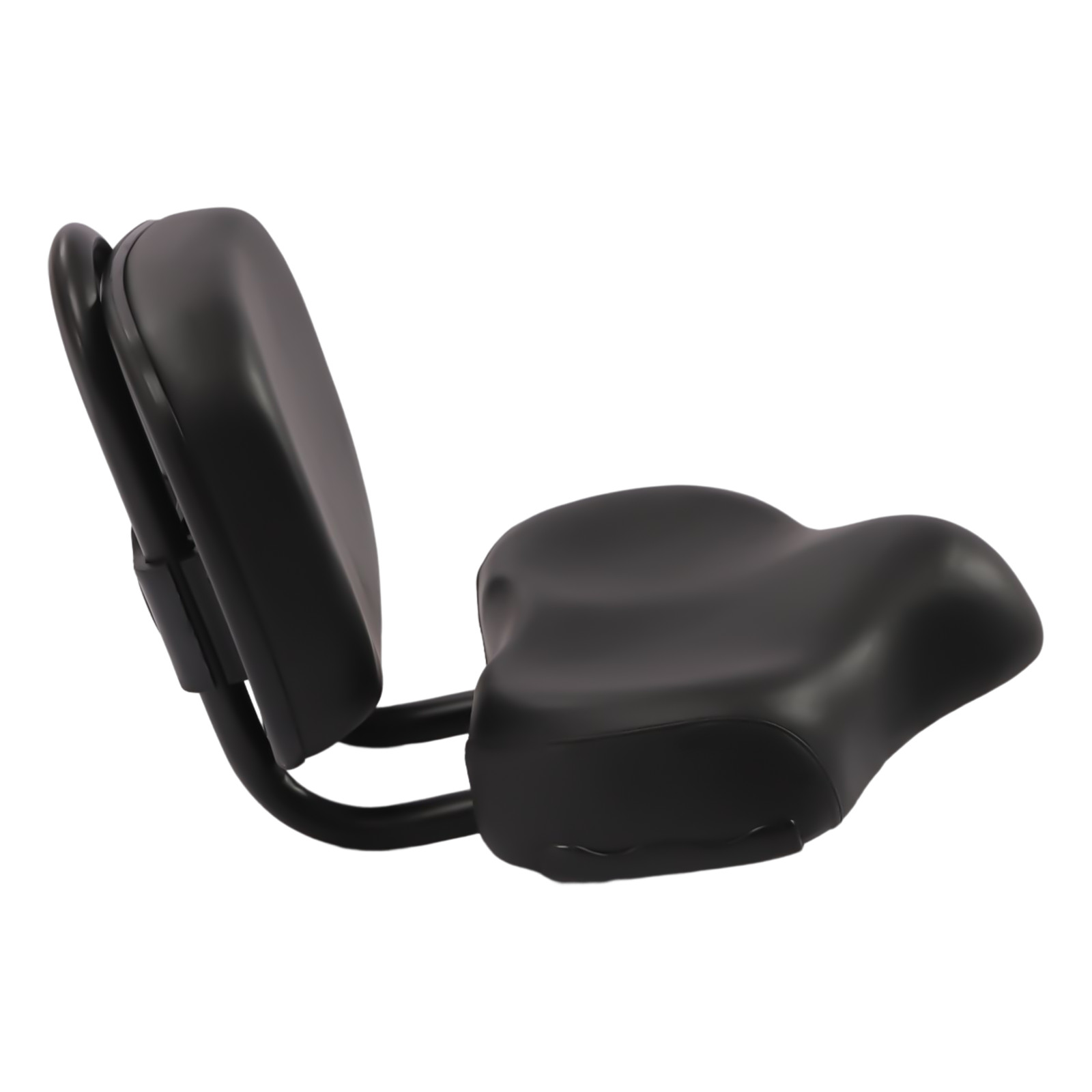 Bike Saddle Seat + Backrest Bicycle Extra Wide Comfort Leather Cushion Soft Pad