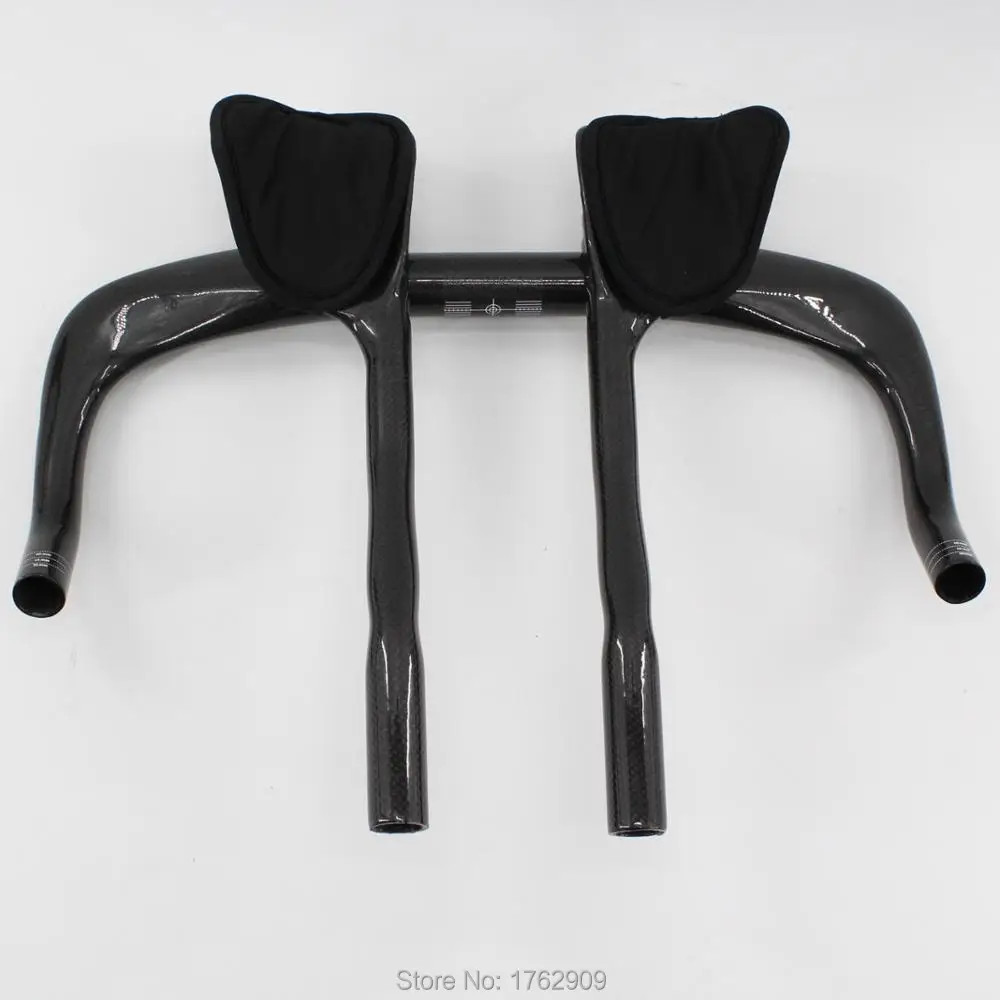 Road Bicycle Triathlon Matte Full Carbon Fibre Extended Rest Handlebar