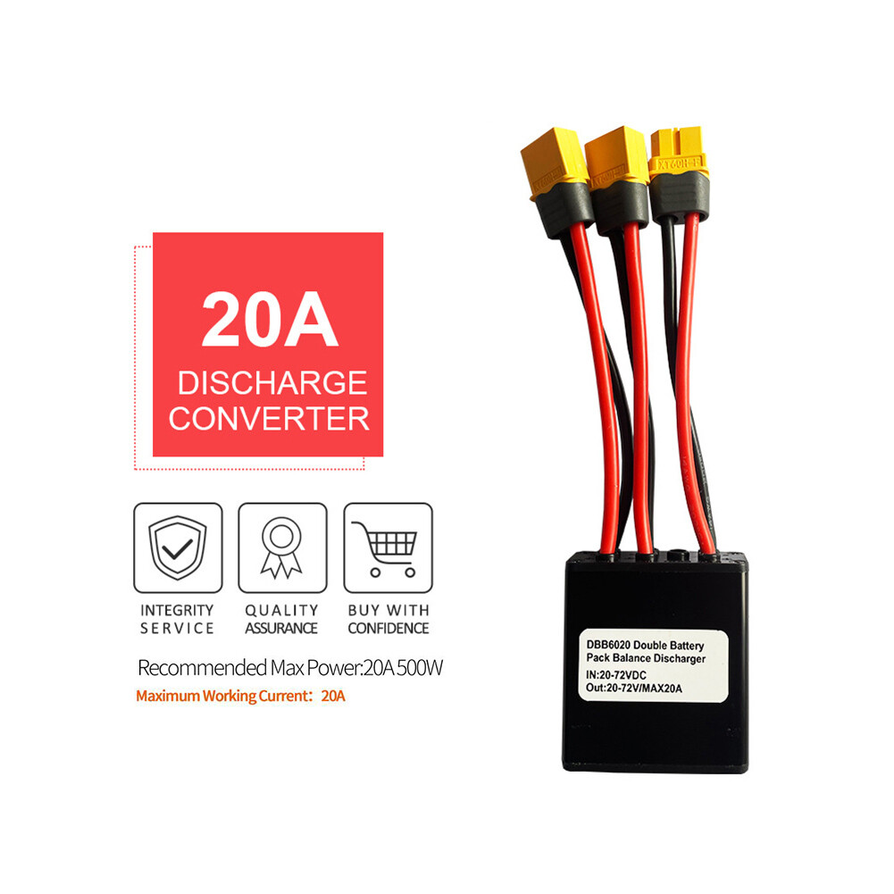 20V-72V 20A /30A /40A Ebike Dual Battery Discharge Converter Adapter Module