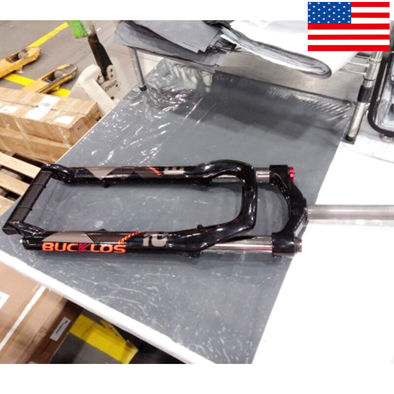 26″*4.0 QR Beach Oil Suspension Fat Fork 1-1/8″ Disc Brake Snow MTB Bicycle Fork