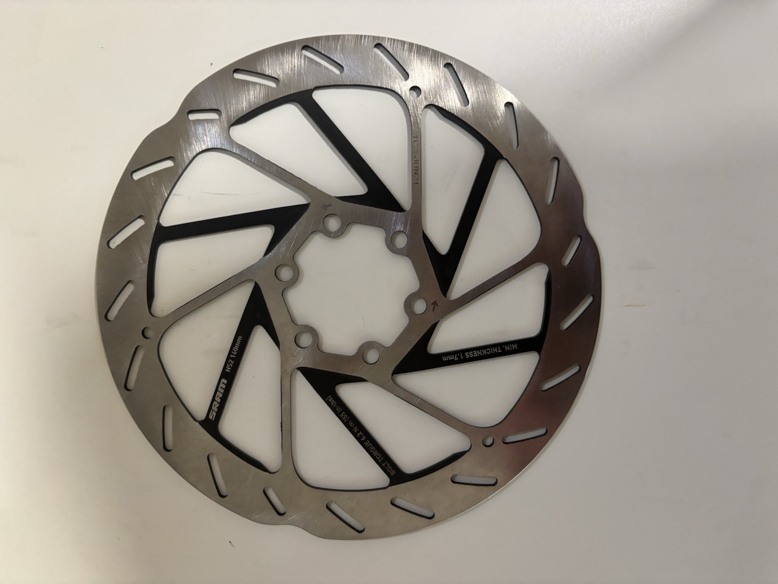SRAM CenterLine XR Disc Brake Rotor – 160mm, 6-Bolt, Silver/Black