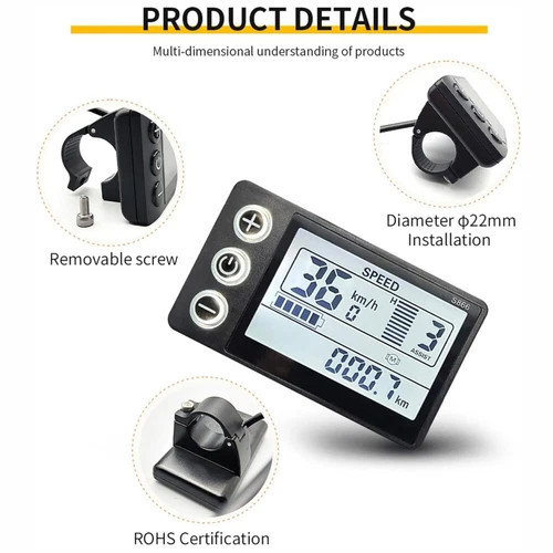 For E-Bike LCD Display 24V/36V/48V Display E-Bicycle MTB Part Electric Bike 2024