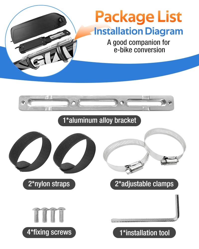 E-Bike Battery Bracket for Battery Adapter Frame Mount,Aluminium Alloy Mount …