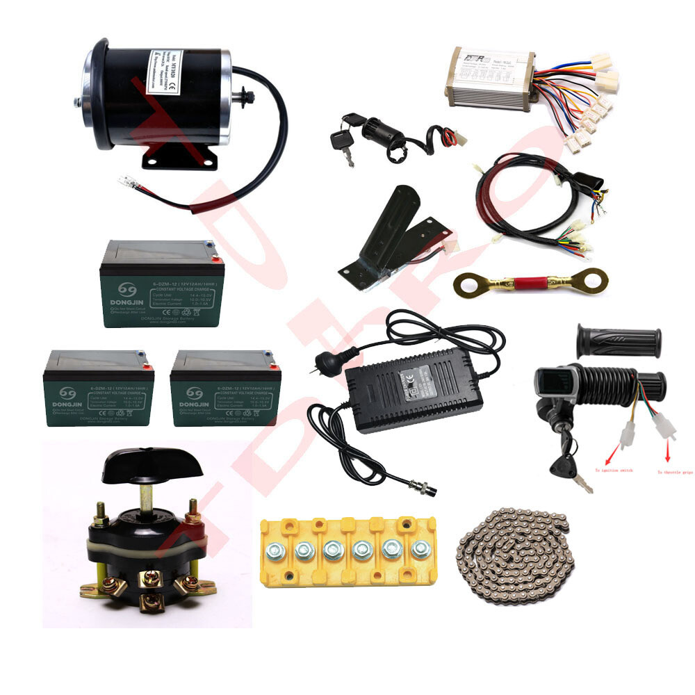 Sprocket Controller 800W 36V Brush Electric Motor Kit Quad ATV Go Kart Scooter