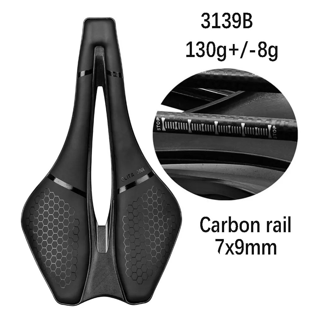 Elitaone Carbon Rail Bike Saddle 130g Lightweight 245x139mm Road MTB Cycling