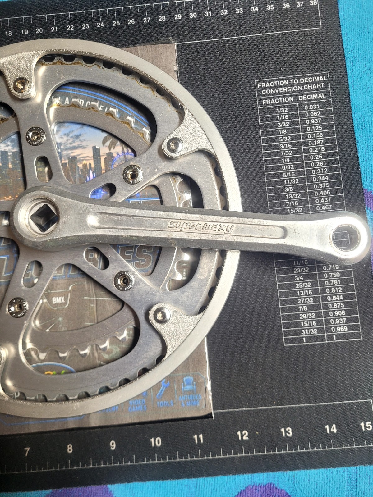 Vintage Sugino Super Maxy 165mm Right Crank Arm Japan Forged Square Taper