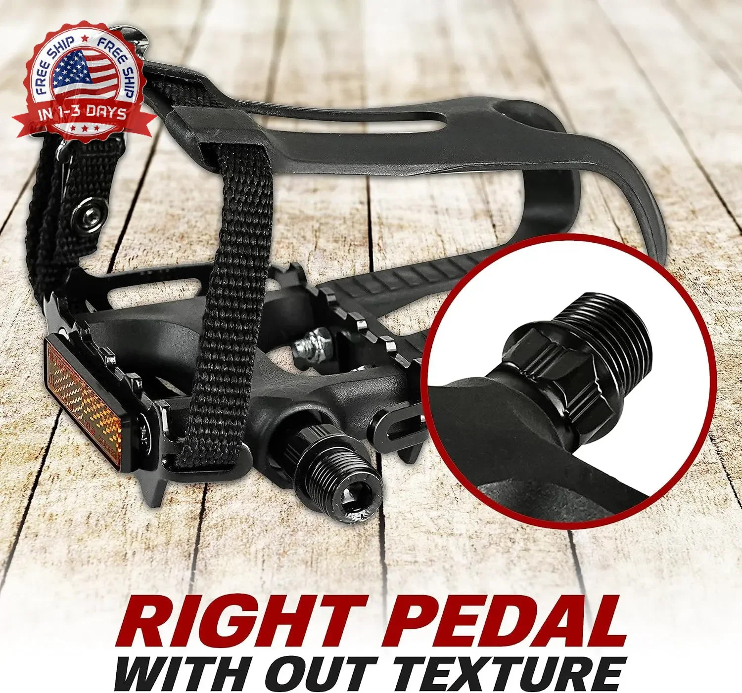 BV Bike Pedal – Universal Fit Bicycle Pedals 9/16″ Compatible, Non-Slip & Durabl
