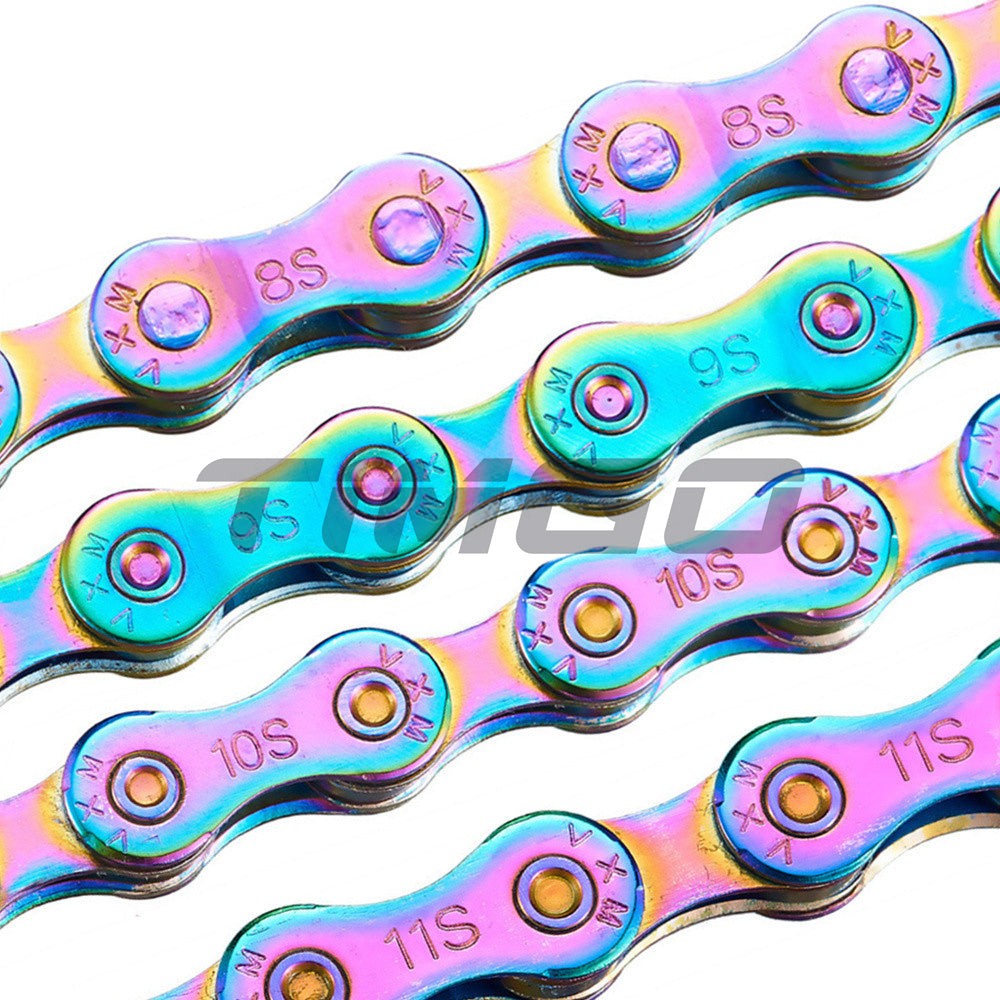 VXM 6/7/8/9/10/11 Speed Oil Slick Colorful Plating Anit-Rush Chain Master Link