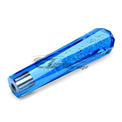 Shift Knob Stick Crystal Transparent Bubble Throw Gear Shifter 20cm Blue