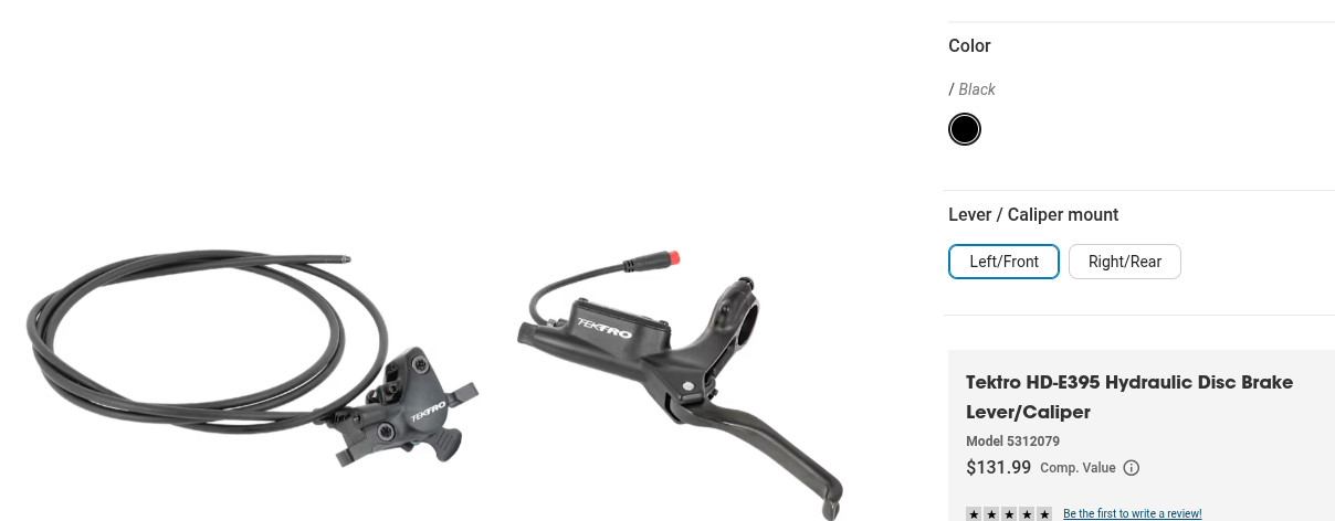 TEKTRO TRP HD-E395 Left Front Hydraulic Disc Brake Lever/Caliper *NEW GENERATION