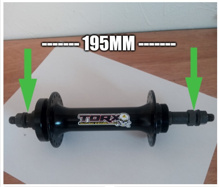 Fat bike rear hub 195mm 36H 3/8″ freewheel disc type
