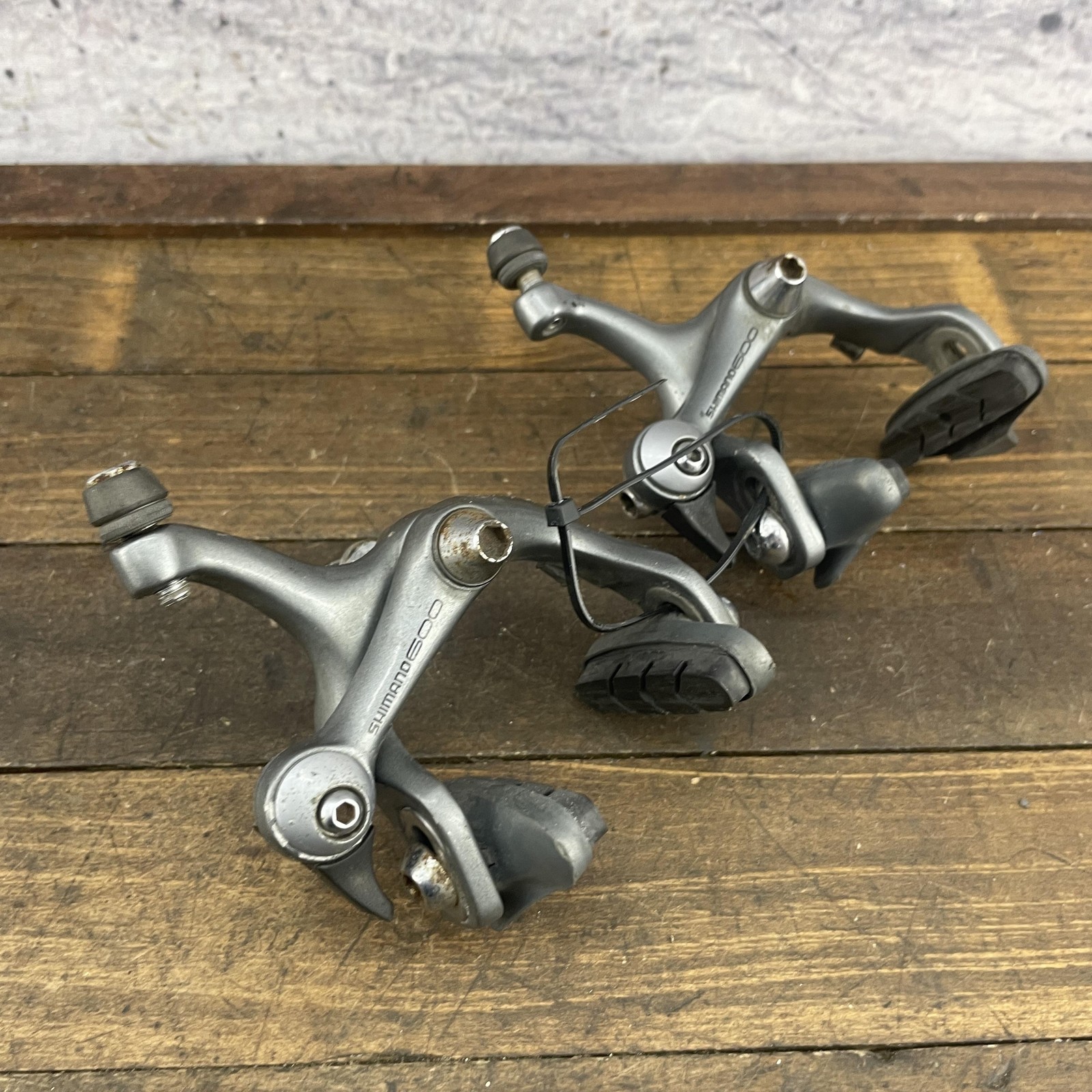 Vintage Shimano 600 BR-6400 Brake Calipers Pair Road Bike Japan SLR 49 VIA 90s