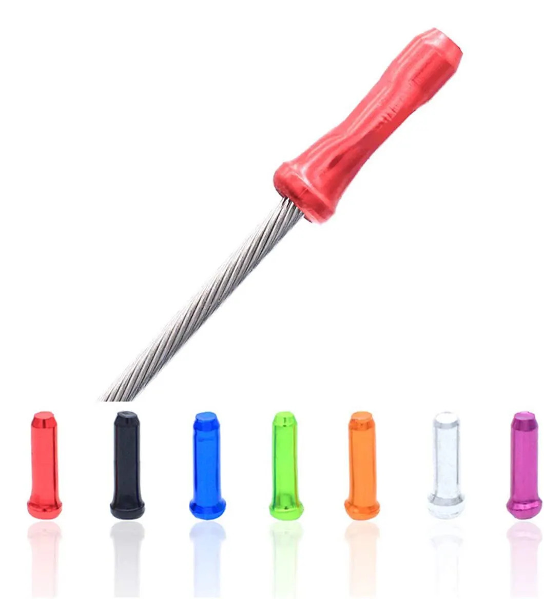 50 Pcs/Lot Bicycle Cable End Caps Aluminum Alloy Derailleur Shift Wire Ferrules