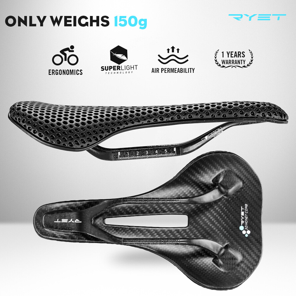 Carbon 3D Printed Bike Saddle Road MTB Gravel Bicycle Seat Cushion Cycling Parts