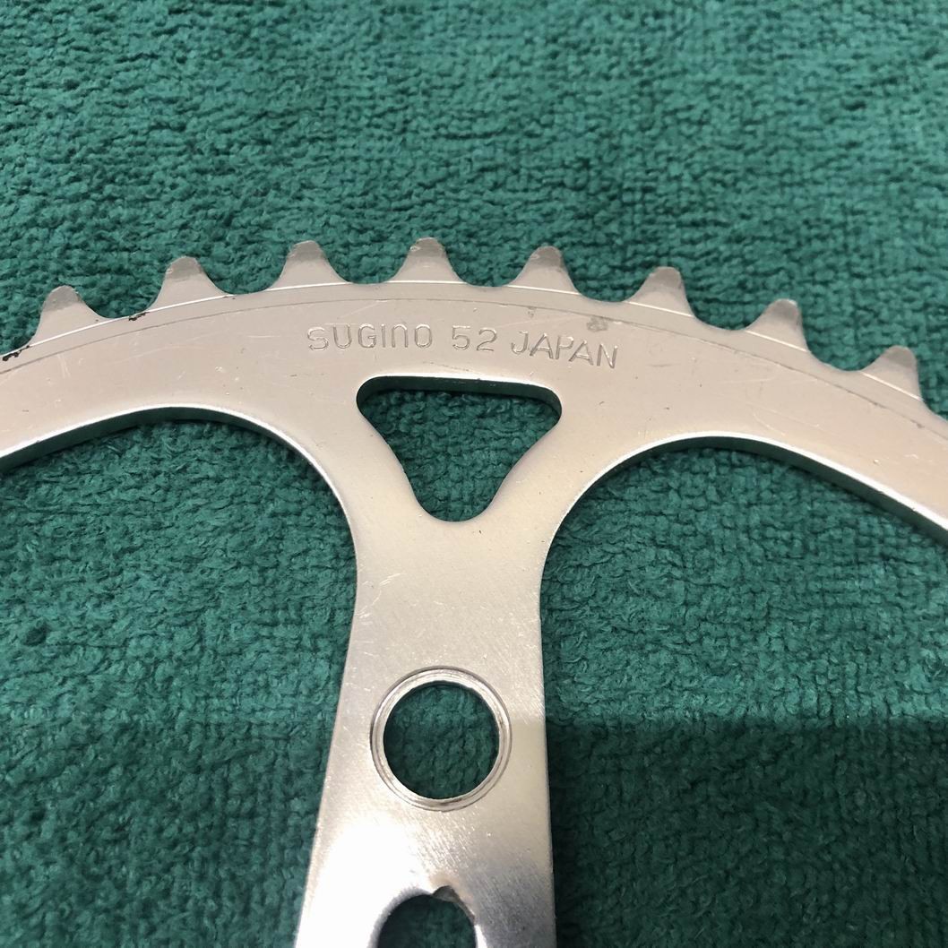 Vintage FUJI Sugino Maxy Aluminum Crank Set 171mm / 52 Tooth Chain Ring