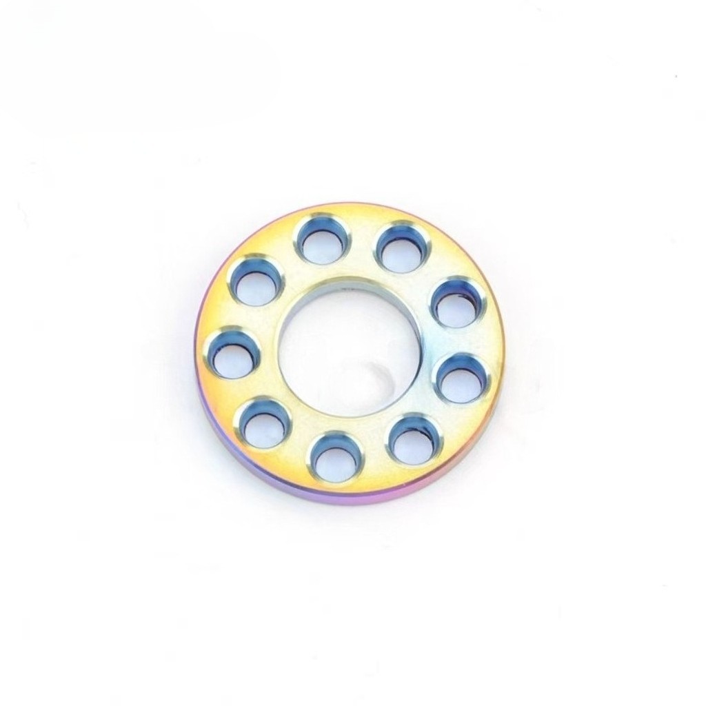 10pcs/lot Titanium Bolts Screws Washer M6M8 M10 Porous Drilled Spacer Ti Washers