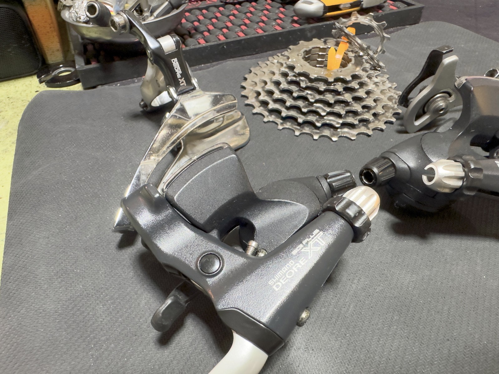 Vintage Shimano Deore XT 3×8 speed mini groupset
