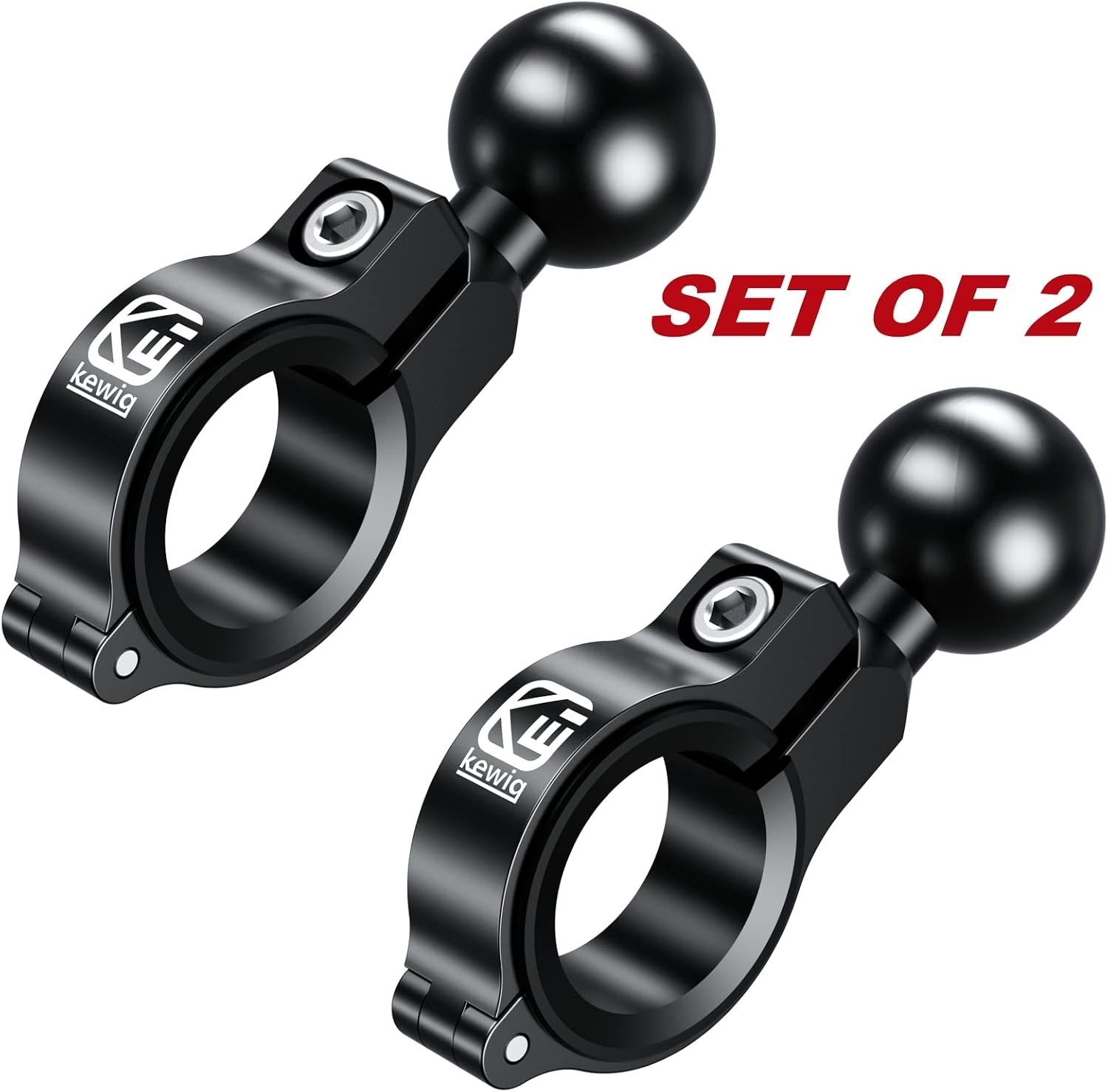 2 Pack, Aluminum Alloy Handlebar Mount Base with 1» TPU Ball | Compatible wi…