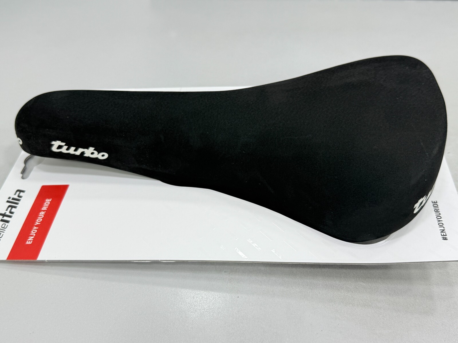 Selle Italia Turbo 1980 Nubuk Leather FeC Alloy Rail Saddle (Black) 146 x 275mm