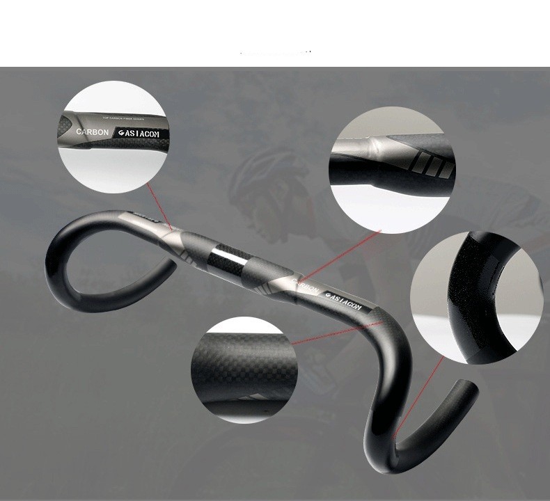 Bike matt 3K full carbon fiber bicycle handlebar 31.8*400/420/440/460mm