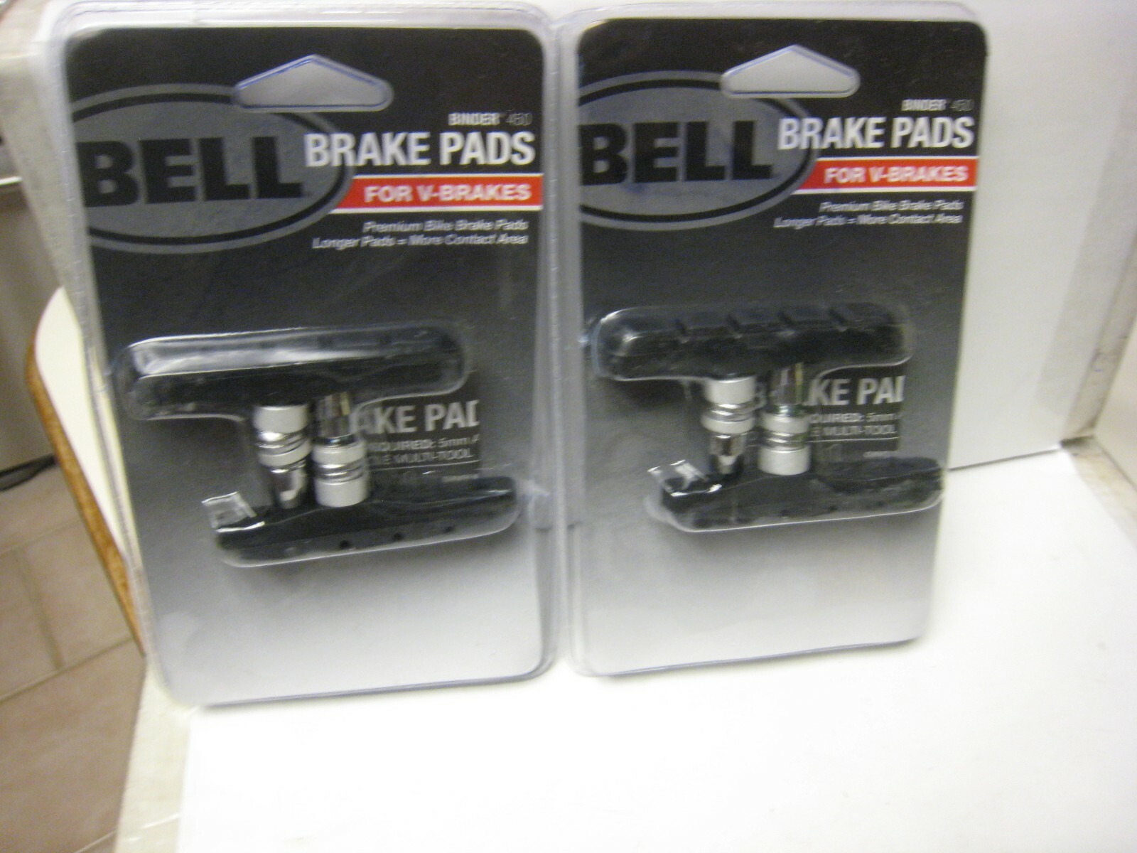 2 yes 2 Bell Sports Binder 450 Replacement V-Brake Pads, Black 2 pks NEW SEALED