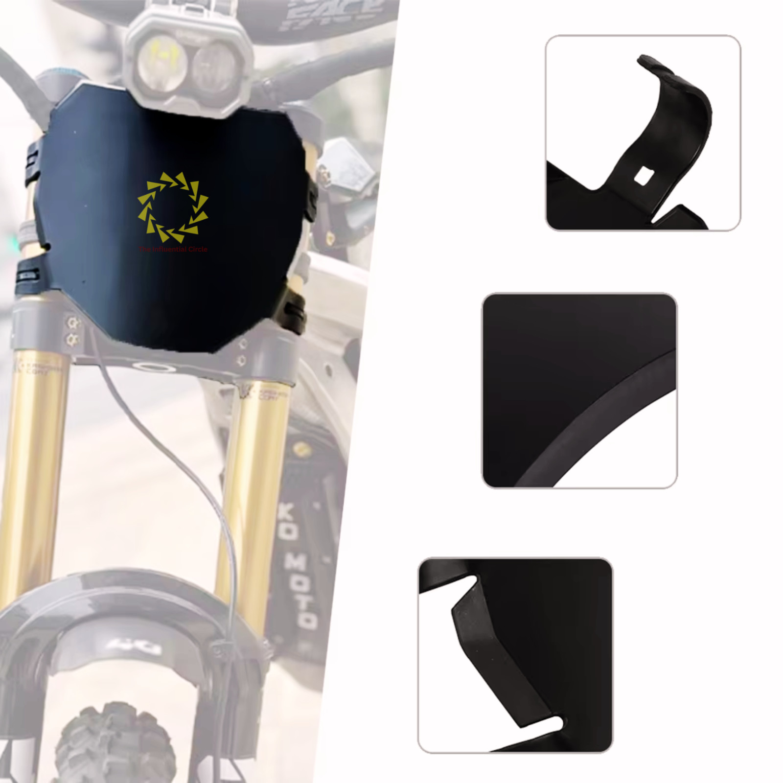 Black Number Plate With Zip Ties For Downhill MTB’s EBikes Surrons