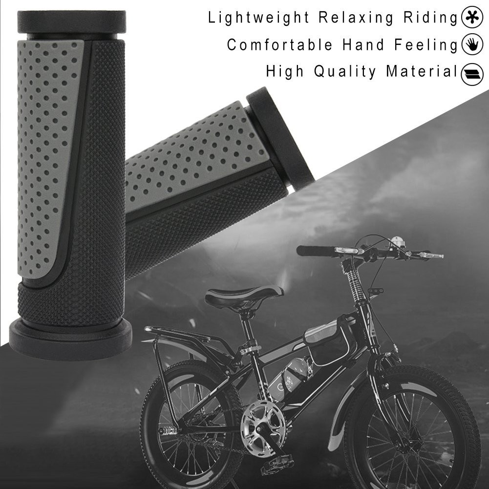 2X Short Mini Handlebar Bicycle Grips Fit Many Standard Bikes 90MM Length (Bl…