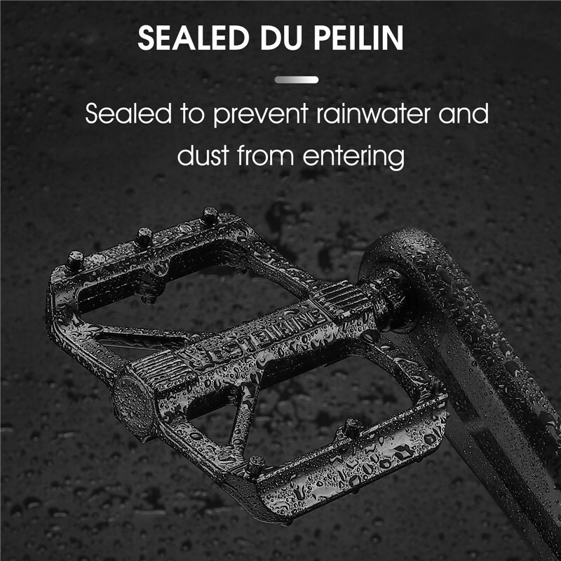 WEST BIKING Bicycle Flat Pedals Ultralight Aluminum DU Bearing MTB Bike Pedals