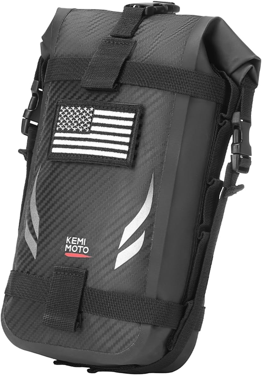 KEMIMOTO Dirt Bike Fender Tool Bag 3.5L PVC Waterproof Motorcycle Adventure Cras