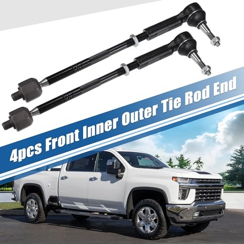 4pcs Front Inner Outer Tie Rod Ends Kit Suspension Steering Tie Rod End for
